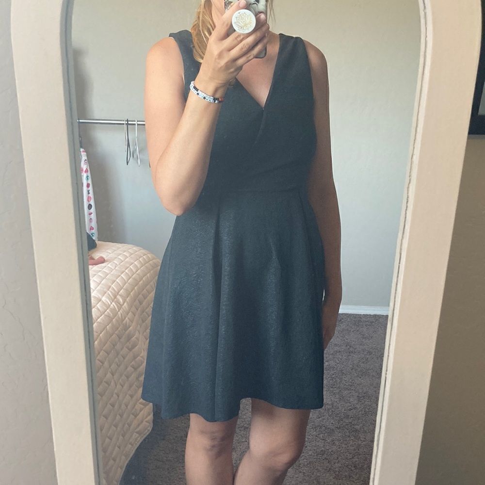 BCBG Sleeveless V Neck Black Dress Size 10